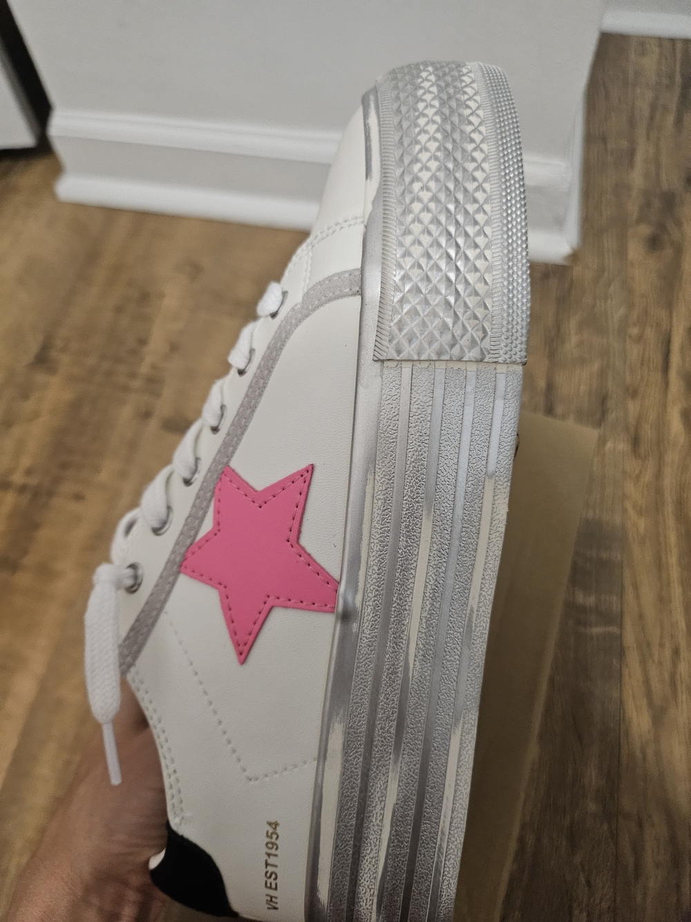 Vintage HAVANA Platform Sneaker with Pink Star Accent - Picture 6 of 9